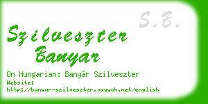 szilveszter banyar business card